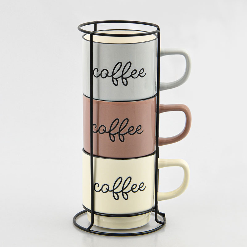 3 tasses avec support 'Mattino'