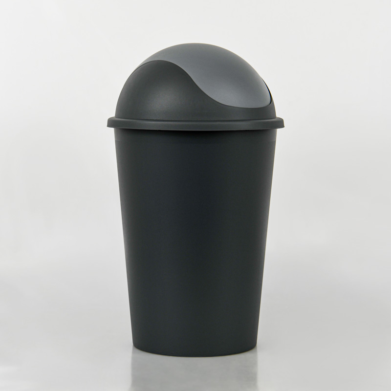 Poubelle boule 50L anthracite