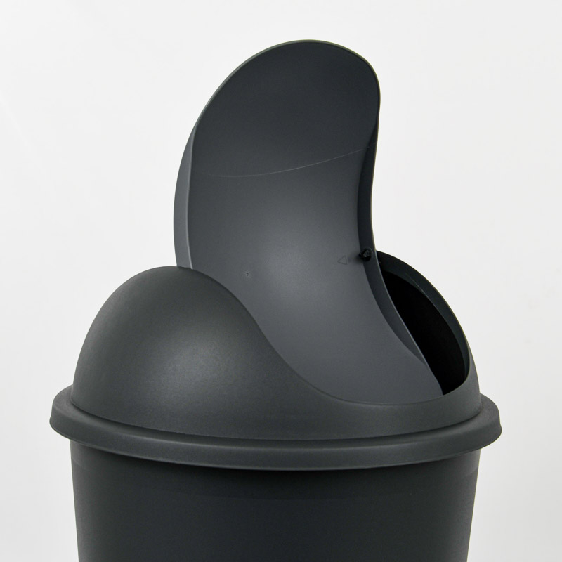 Poubelle boule 50L anthracite