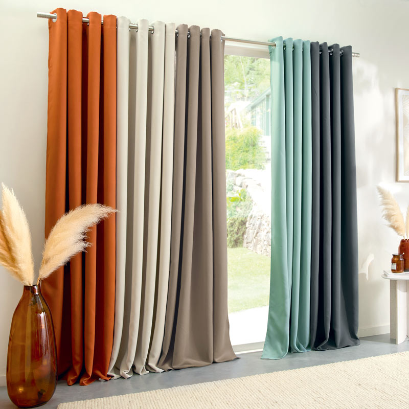 Rideau semi occultant beige