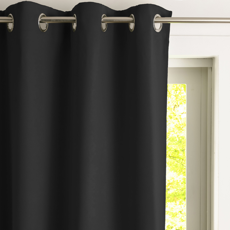 Rideau semi occultant noir