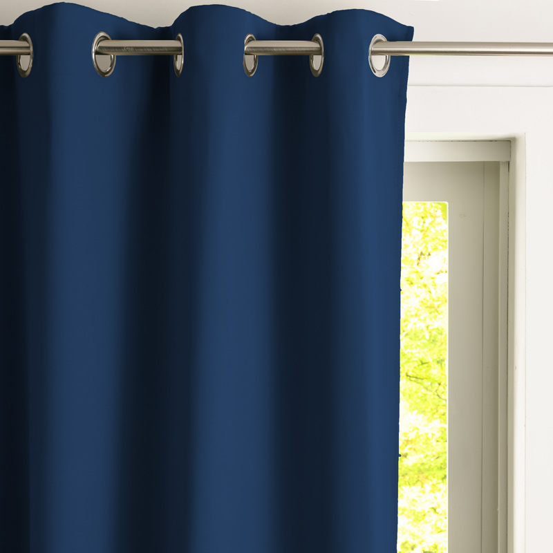 Rideau semi occultant bleu marine