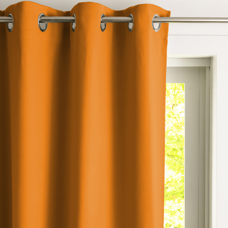 Rideau semi occultant jaune