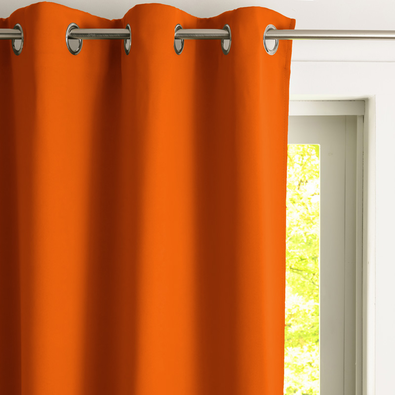 Rideau semi occultant terracotta