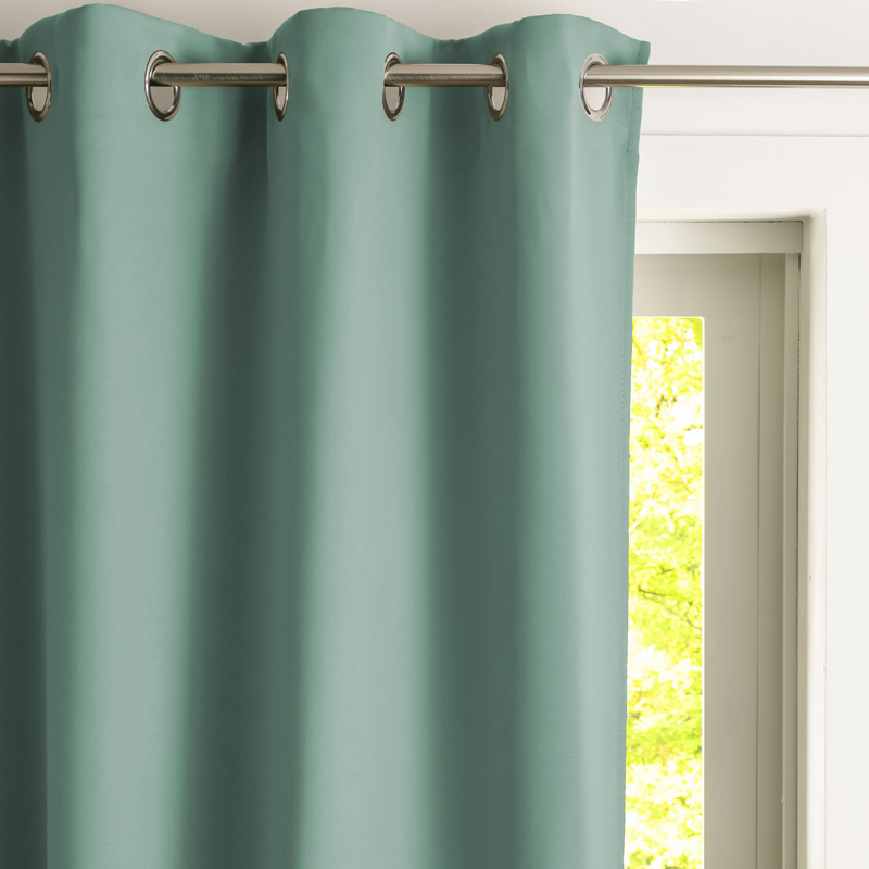 Rideau semi occultant vert menthe