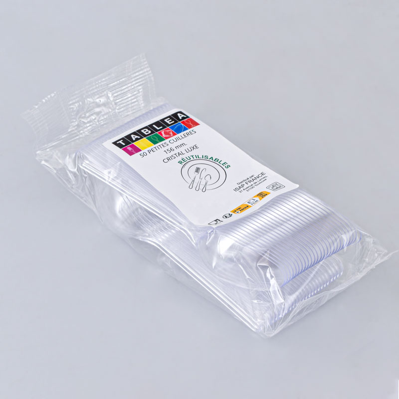 Lot de 50 cuillères à café réutilisables 