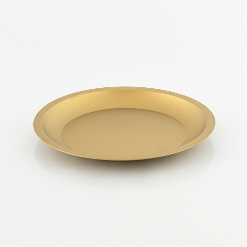 Assiette réutilisable or