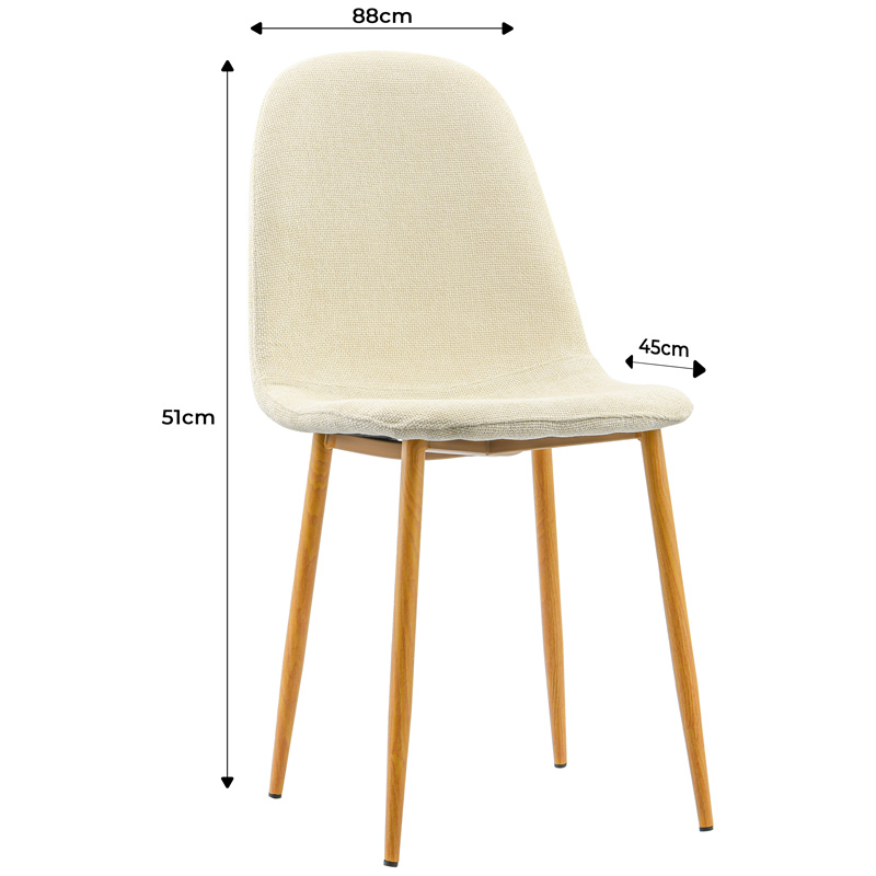 Chaise 'Coralie' beige