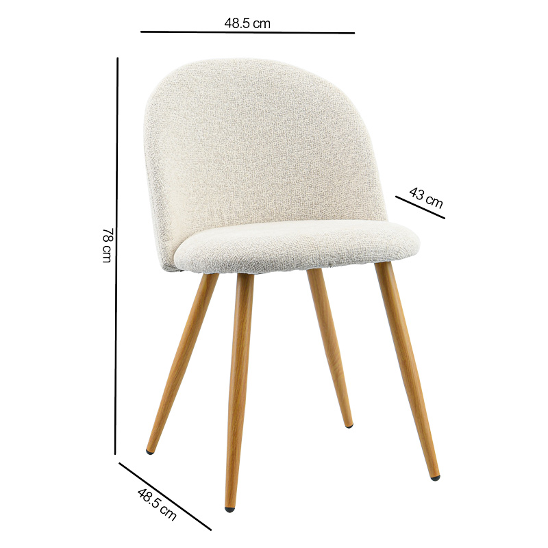 Chaise moucheté 'Solane' beige