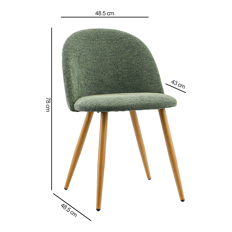 Chaise moucheté 'Solane' vert
