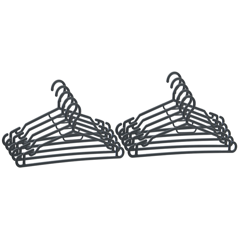 Lot de 10 cintres non rotatif noirs 