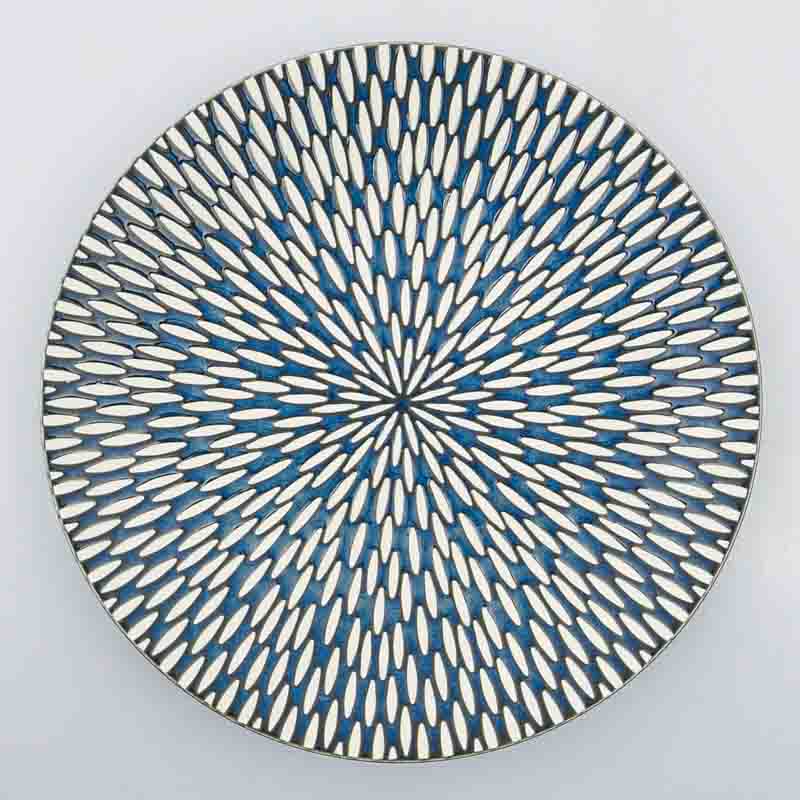 Assiette plate 'Serena' bleu