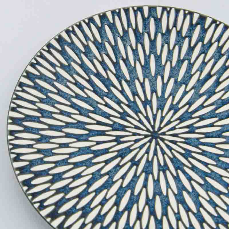 Assiette plate 'Serena' bleu