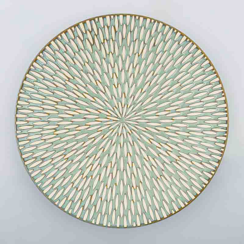 Assiette plate 'Serena' verte