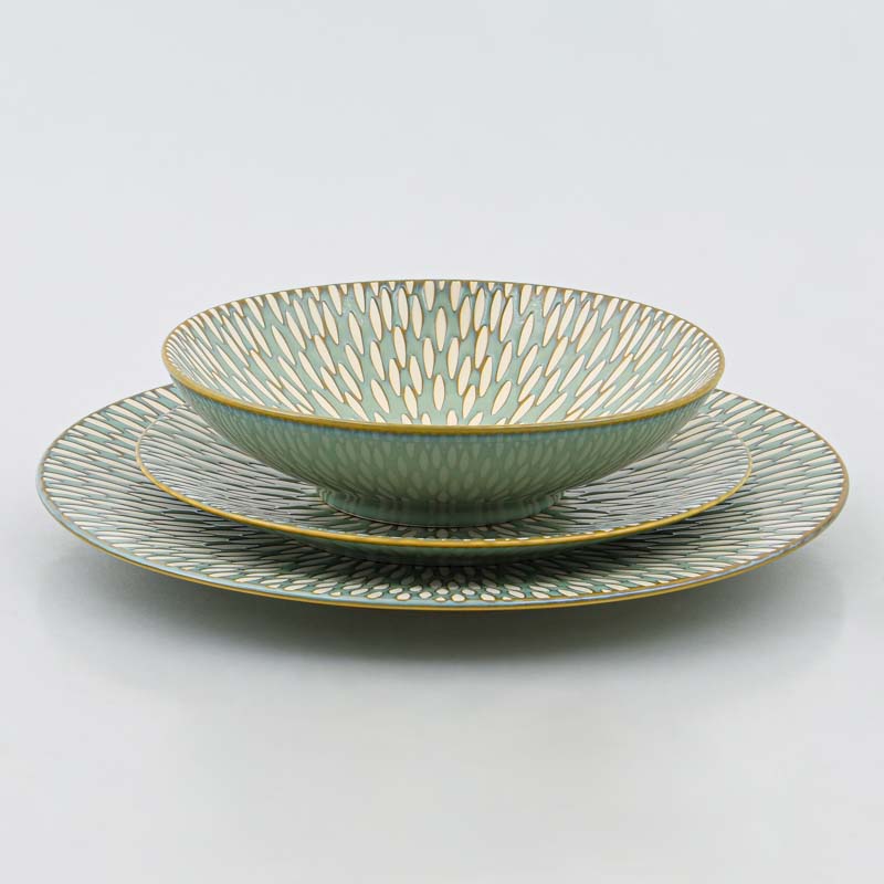 Assiette plate 'Serena' verte