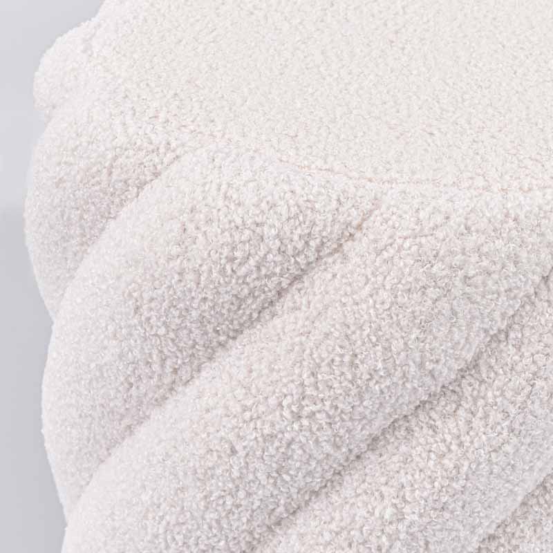 Pouf torsadé 'Akaroa' blanc