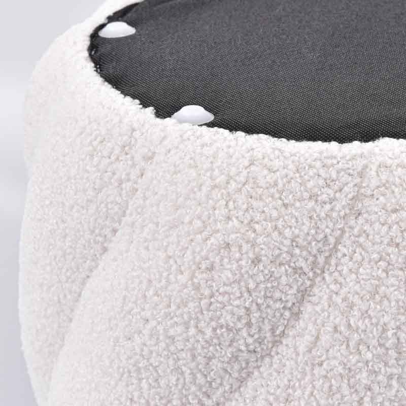 Pouf torsadé 'Akaroa' blanc
