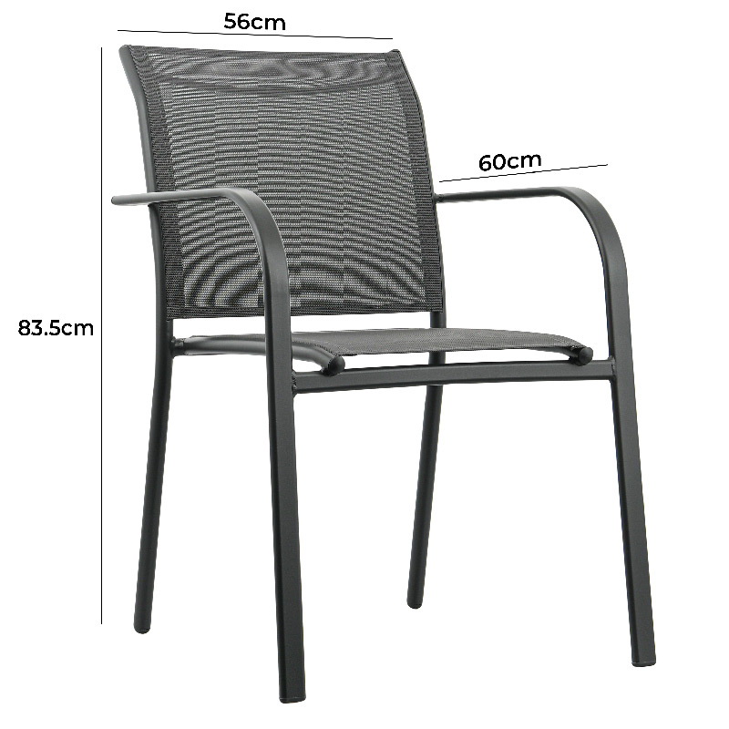 Chaise de jardin avec accoudoirs