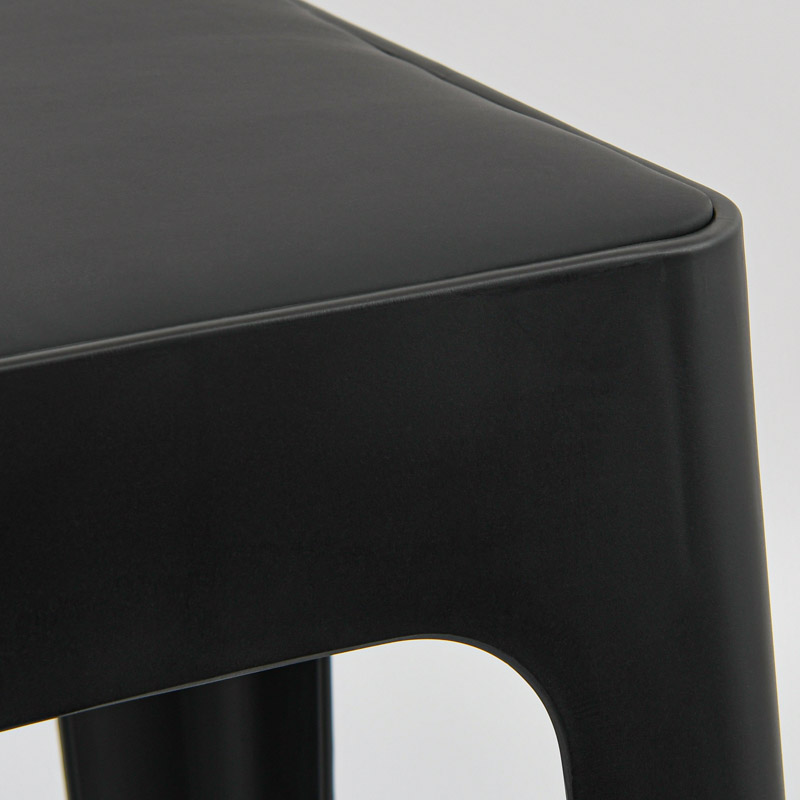 Tabouret 'Leo' noir