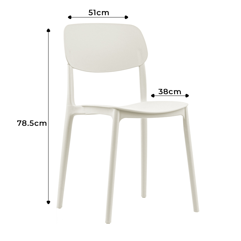 Chaise 'Celia' ivoire