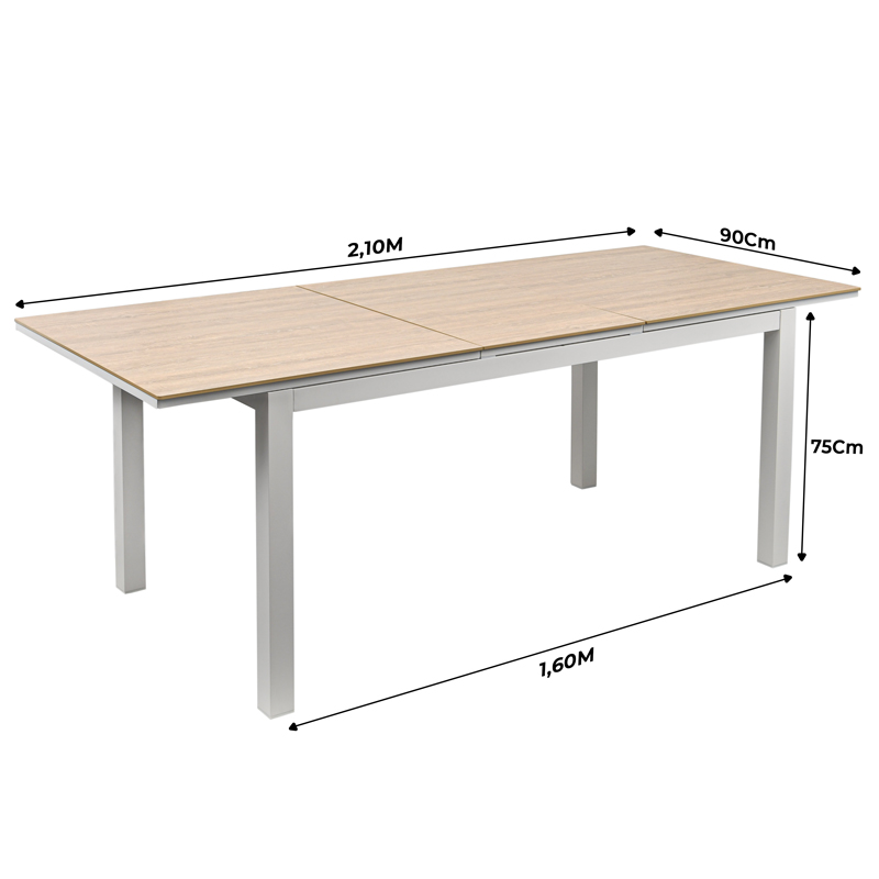 Table de jardin extensible 'Madere'