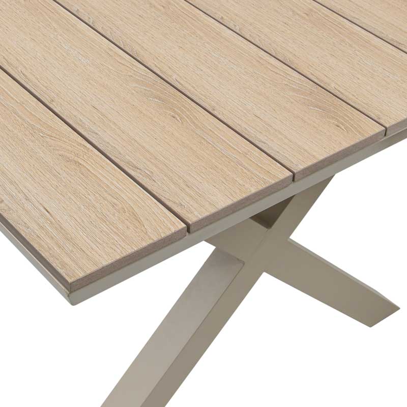 Table de jardin rectangulaire 'Palomas' beige