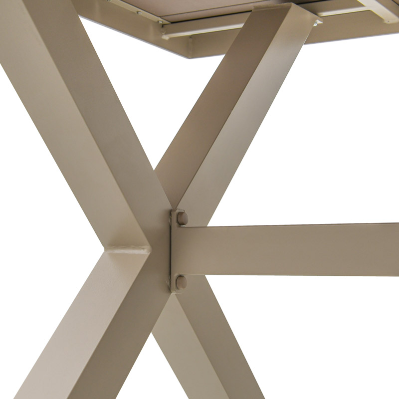 Table de jardin rectangulaire 'Palomas' beige