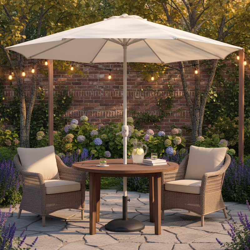Parasol droit inclinable 'Andres'