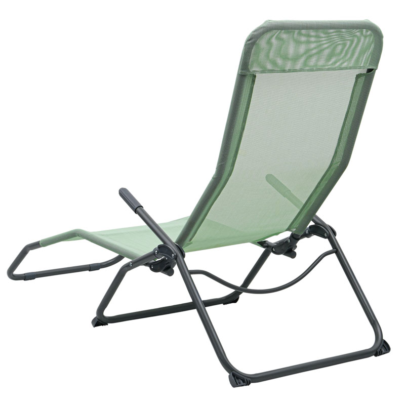 Chaise longue 'Siesta' kaki