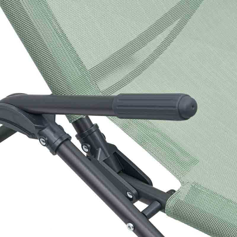 Chaise longue 'Siesta' kaki