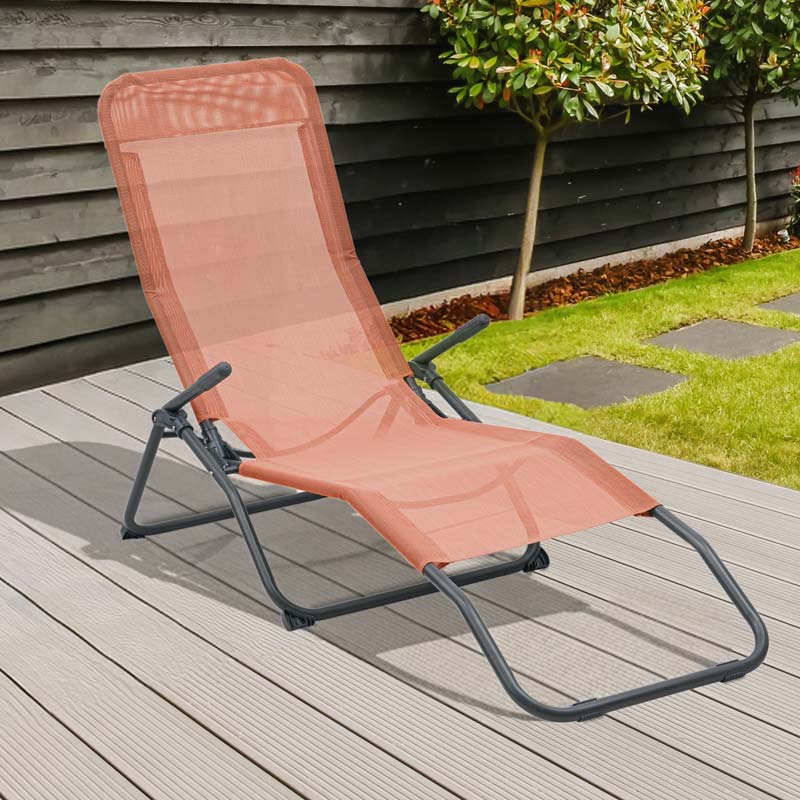 Chaise longue 'Siesta' terracotta