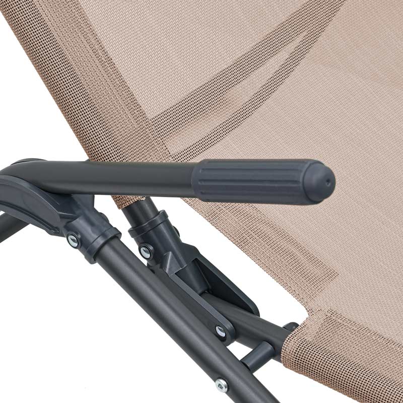 Chaise longue 'Siesta' couleur taupe