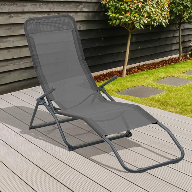 Chaise longue 'Siesta' anthracite