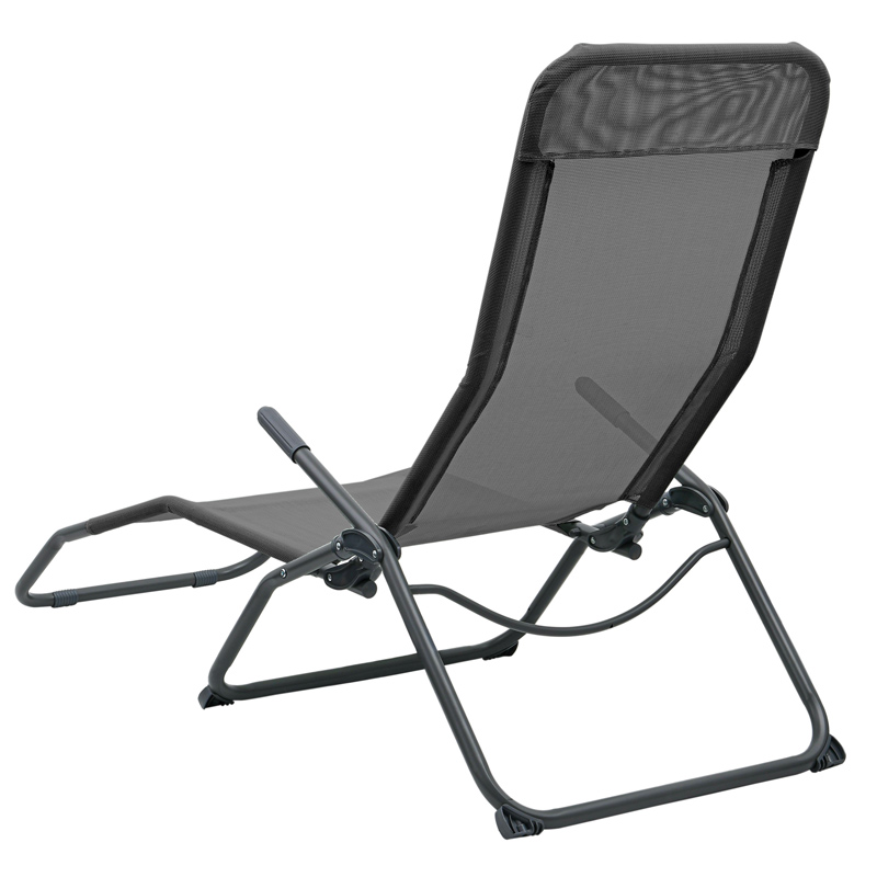 Chaise longue 'Siesta' anthracite