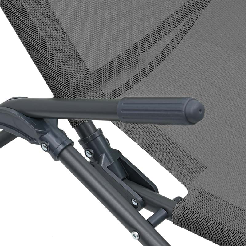 Chaise longue 'Siesta' anthracite