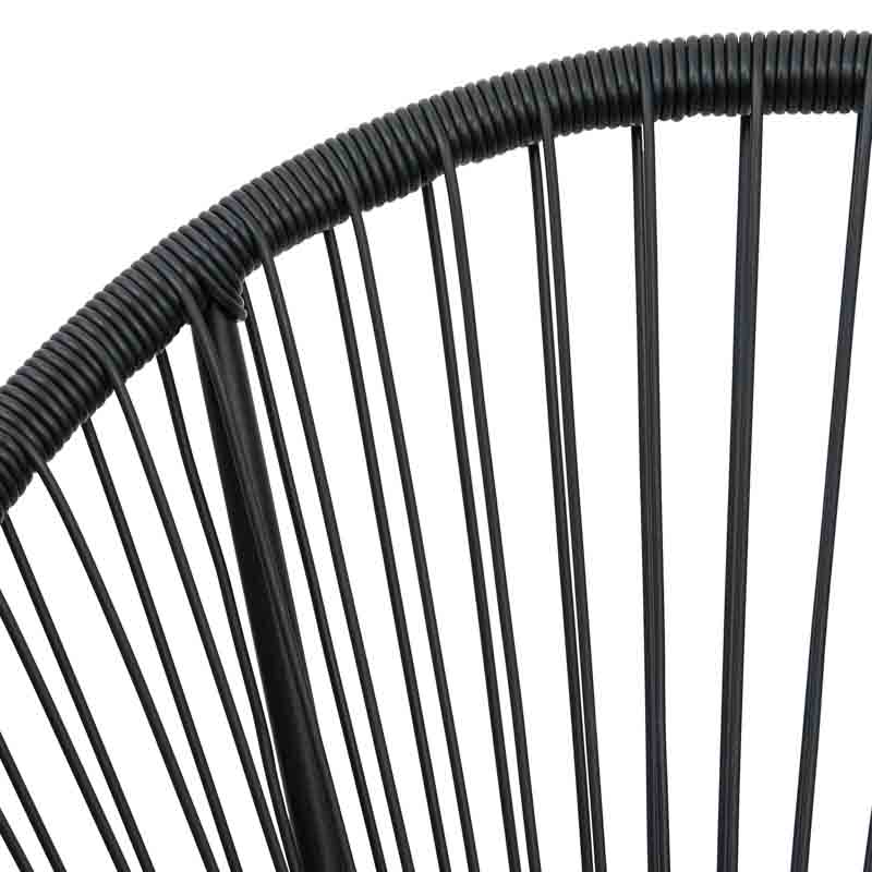 Fauteuil filaire 'Borneo' noir