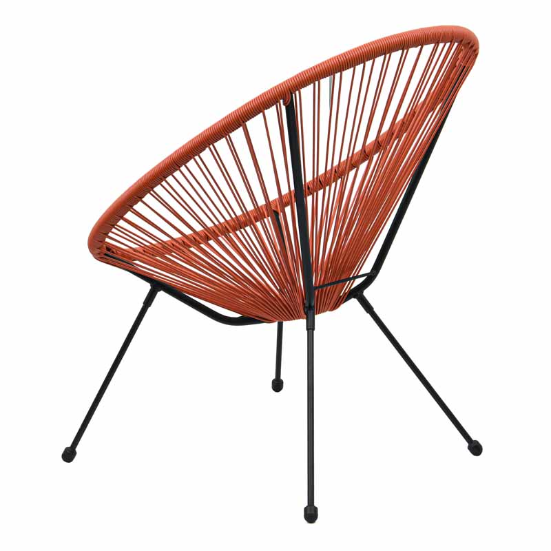 Fauteuil filaire 'Borneo' terracotta