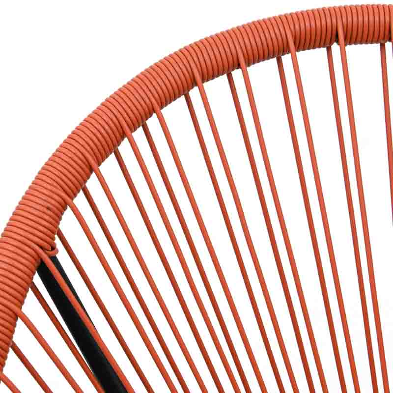 Fauteuil filaire 'Borneo' terracotta