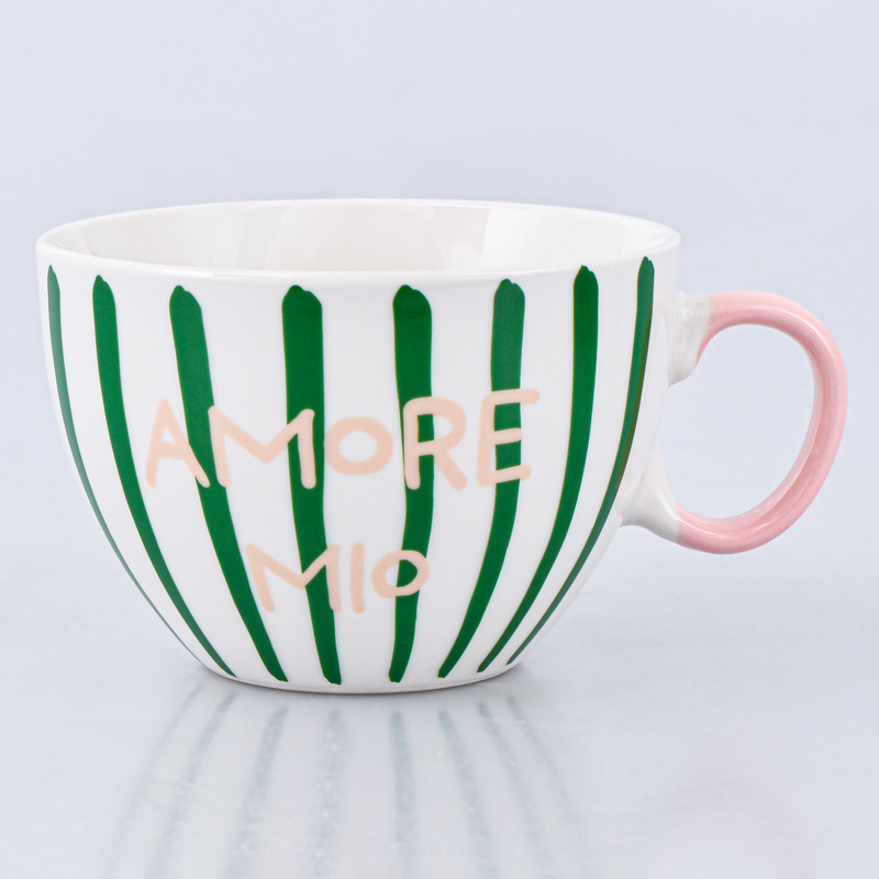 Jumbo 'Amore Mio' rayé vert et rose 40cl 