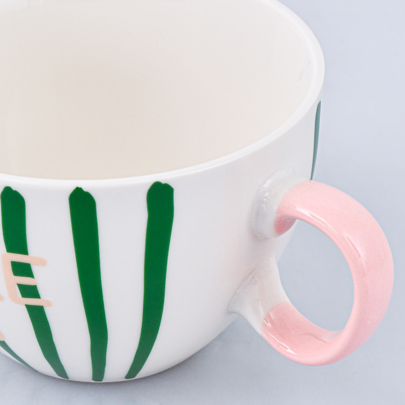 Jumbo 'Amore Mio' rayé vert et rose 40cl 