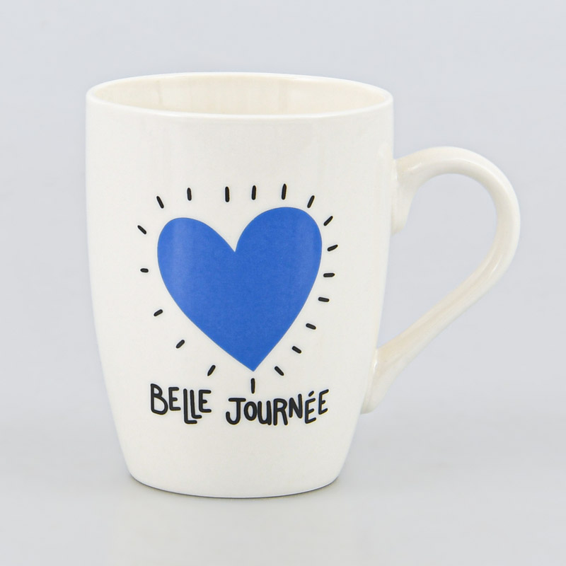 Mug 'Coeur' bleu 36cl 