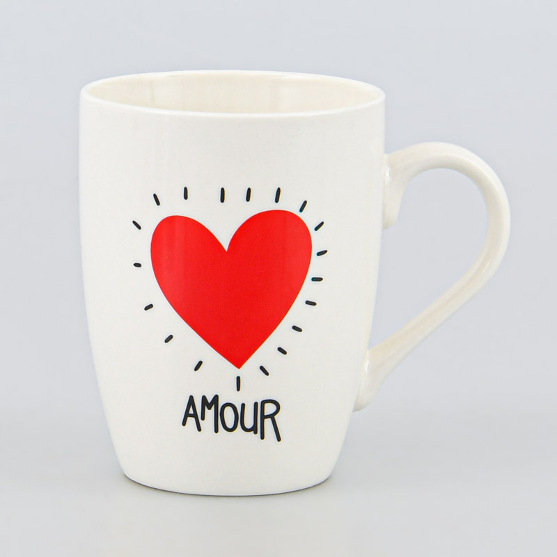 Mug 'Coeur' rouge 36cl 