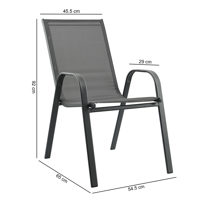 Chaise de jardin 'Formentera' gris anthracite