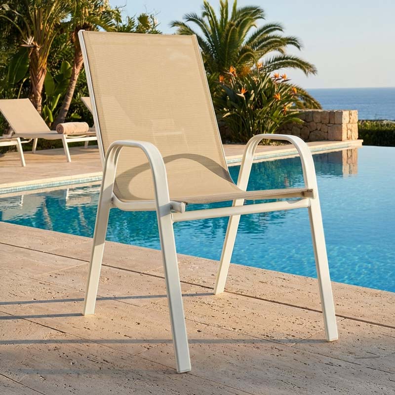 Chaise de jardin 'Formentera' couleur taupe