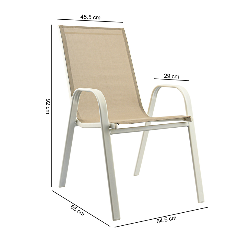 Chaise de jardin 'Formentera' couleur taupe