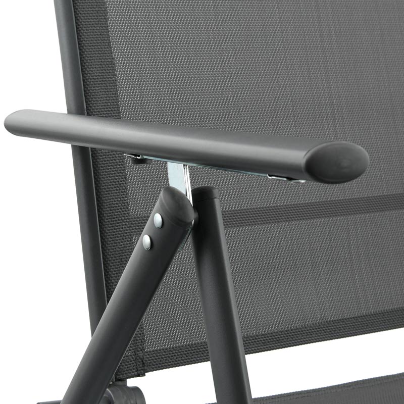 Chaise de jardin pliante 'Santorin' grise