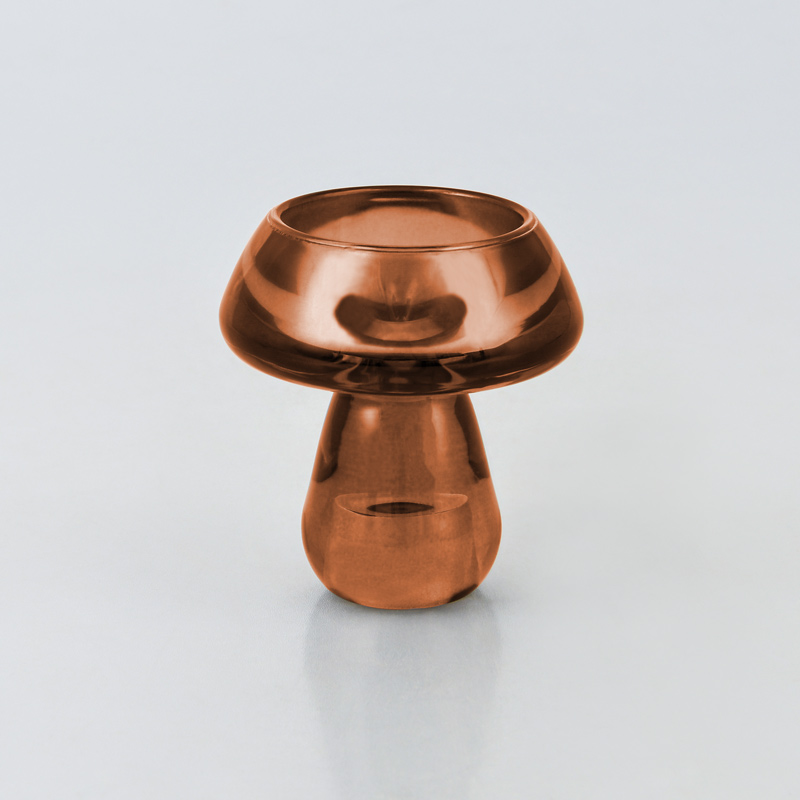 Porte-bougie champignon orange 
