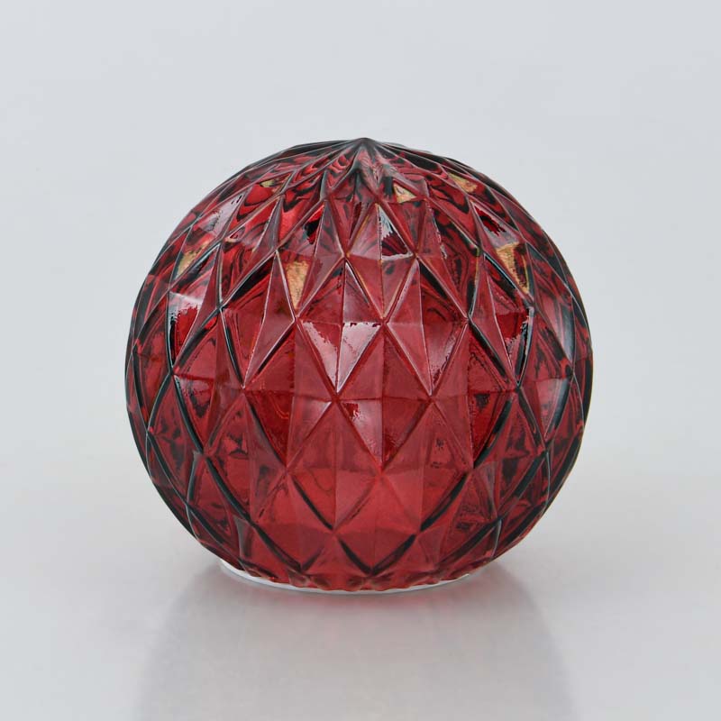 Boule lumineuse 'Quadri' rouge