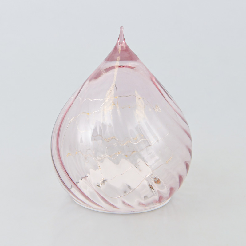 Goutte striée lumineuse rose