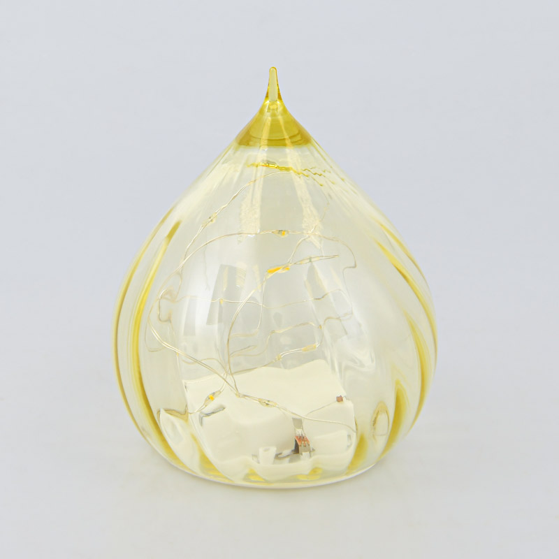 Goutte striée lumineuse jaune